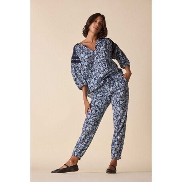 St. Roche NWT Hyperion Top in Navy Floral Size 4 - Picture 4 of 6